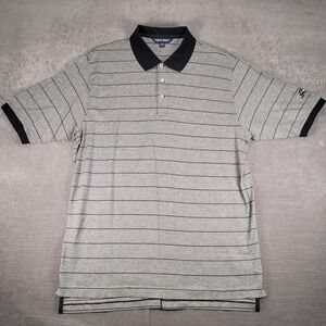 Polo Golf Ralph Lauren Striped‎ Polo Shirt Pima Cotton Bulls Bay Logo XL